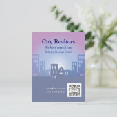 Briefkaart Sjabloon City Realtors (Staand voorkant)