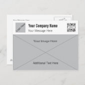 Briefkaart Sjabloon Generiek Grijs 1 (Voorkant / Achterkant)