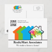 Briefkaart Sjabloon Huis Realtors (Voorkant / Achterkant)