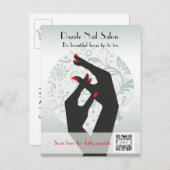 Briefkaart Sjabloon Nagelsalon (Voorkant / Achterkant)