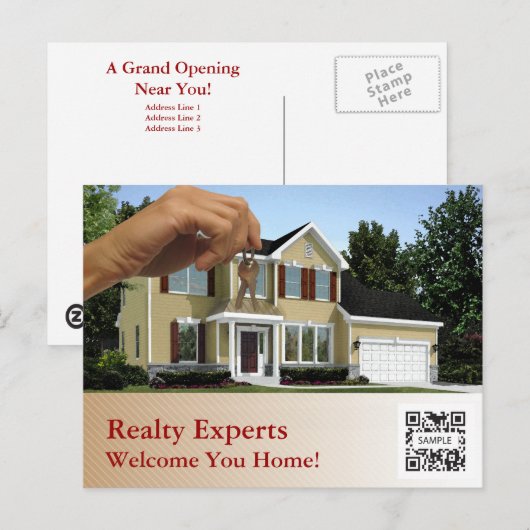 Briefkaart Sjabloon Realty Experts (Voorkant / Achterkant)