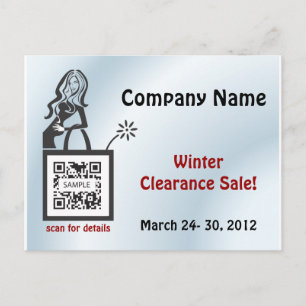 Briefkaart Sjabloon Shop Meisje