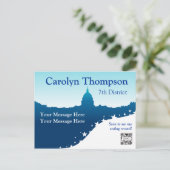 Briefkaart Sjabloon Verenigde Staten Nationale Mon (Staand voorkant)