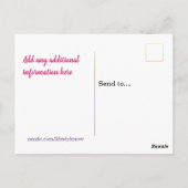 Briefkaart — Sla de datum op (Achterkant)