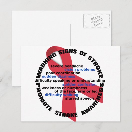 Briefkaart Slag bewustzijn en preventie (Voorkant / Achterkant)