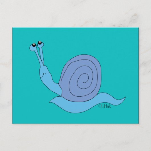Briefkaart slak (Voorkant)