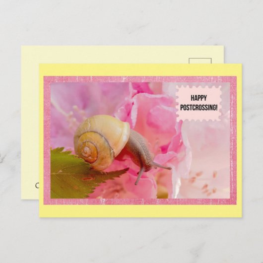 Briefkaart slak- en bloemenpostovergangen (Voorkant / Achterkant)