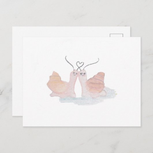 Briefkaart slak hart (Voorkant / Achterkant)