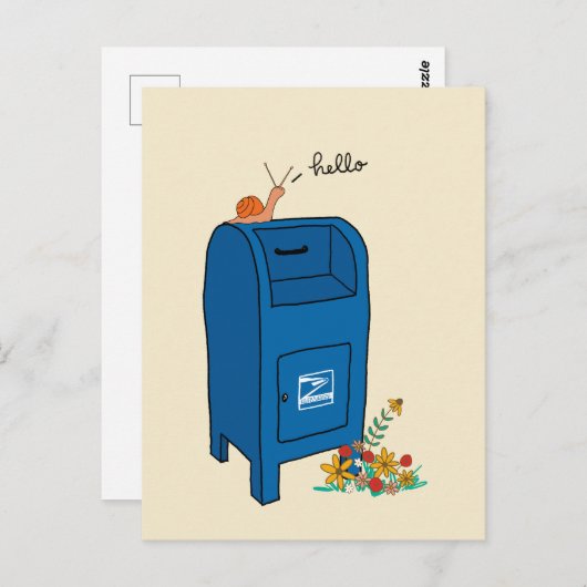 Briefkaart slak-mail (Voorkant / Achterkant)