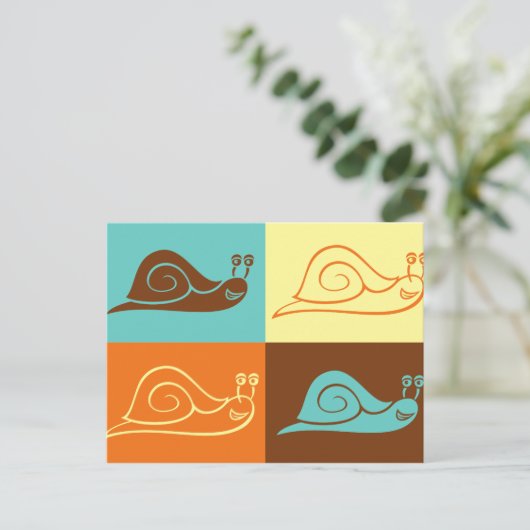 Briefkaart slakken (Staand voorkant)