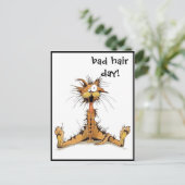 Briefkaart - Slechte haardag! (Staand voorkant)