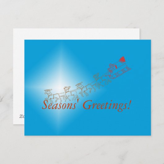 Briefkaart - Sleigh Greetings (Voorkant / Achterkant)