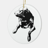 Briefkaart-sleuf Hallo, Lab Aandenken Keramisch Ornament (Links)