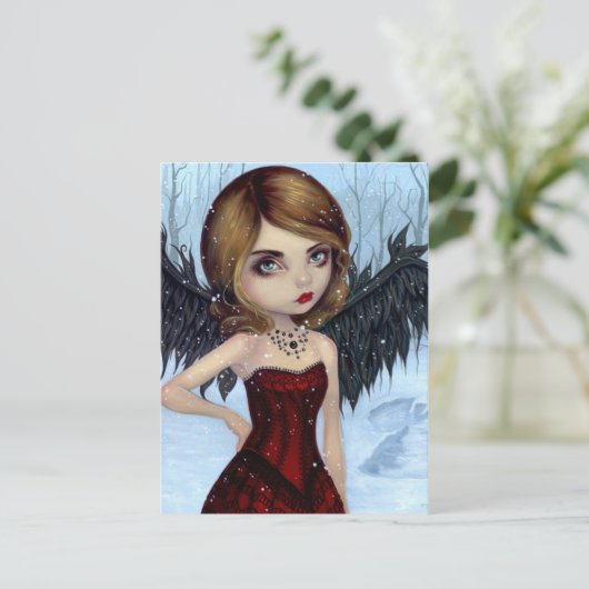 briefkaart "SneeuwAngels" (Staand voorkant)