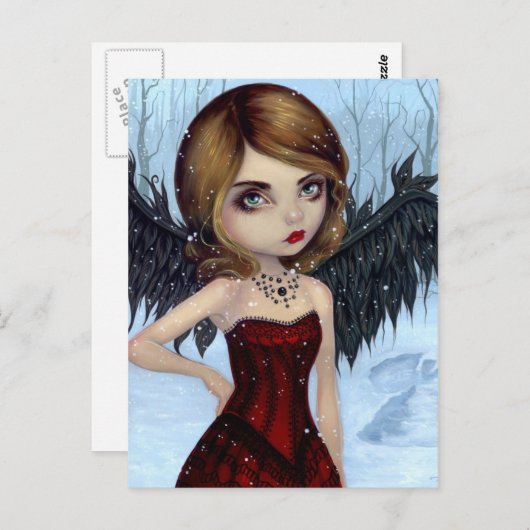 briefkaart "SneeuwAngels" (Voorkant / Achterkant)