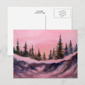 Briefkaart Sneeuwlandschapsafdrukken (Voorkant / Achterkant)