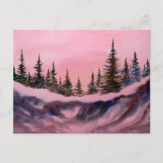 Briefkaart Sneeuwlandschapsafdrukken (Voorkant)