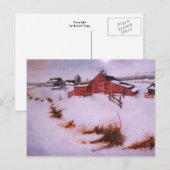Briefkaart Sneeuwlandschapsafdrukken (Voorkant / Achterkant)