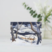 Briefkaart Sneeuwlandschapsafdrukken (Staand voorkant)