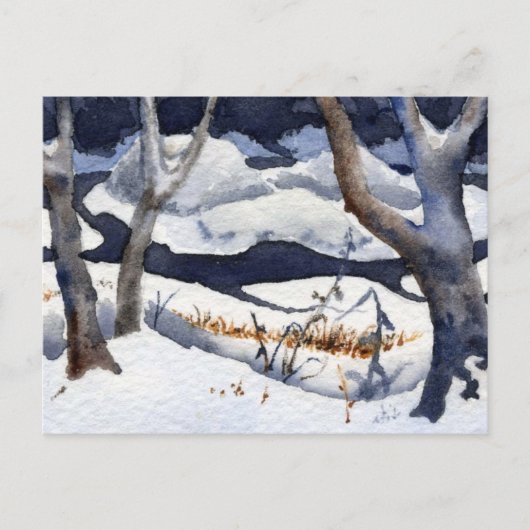 Briefkaart Sneeuwlandschapsafdrukken (Voorkant)