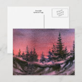 Briefkaart Sneeuwlandschapsafdrukken (Voorkant / Achterkant)