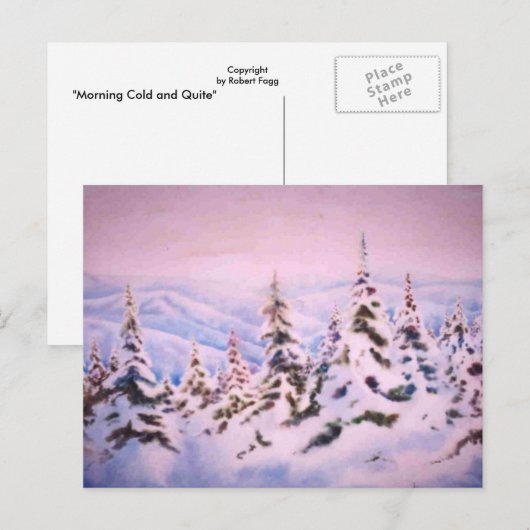 Briefkaart Sneeuwlandschapsafdrukken (Voorkant / Achterkant)