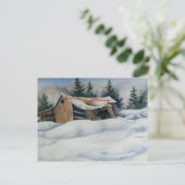 Briefkaart Sneeuwlandschapsafdrukken (Staand voorkant)