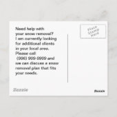 Briefkaart sneeuwruiming voor zakelijke promotie c (Achterkant)