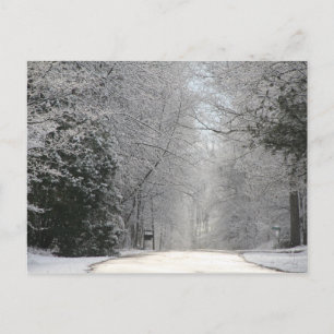 Briefkaart, Sneeuwscène hi def fotografie Briefkaart