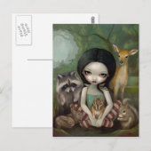 briefkaart "Sneeuwwitje en haar diervrienden" (Voorkant / Achterkant)