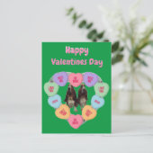 Briefkaart Snoep-liefde harten met bezittingen (Staand voorkant)