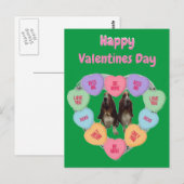 Briefkaart Snoep-liefde harten met bezittingen (Voorkant / Achterkant)