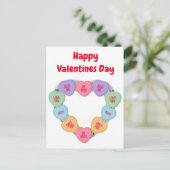 Briefkaart Snoep Love Hearts (Staand voorkant)