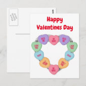 Briefkaart Snoep Love Hearts (Voorkant / Achterkant)