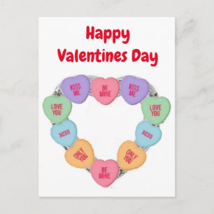 Briefkaart Snoep Love Hearts