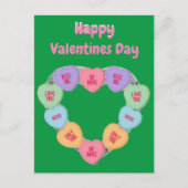 Briefkaart Snoep Love Hearts (Voorkant)