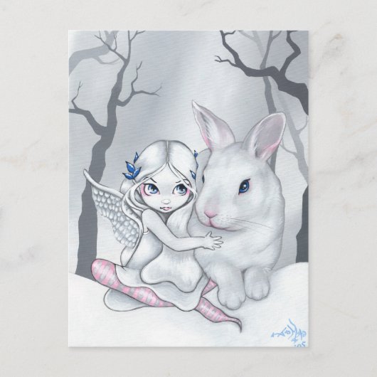 briefkaart "Snow Bunny" (Voorkant)