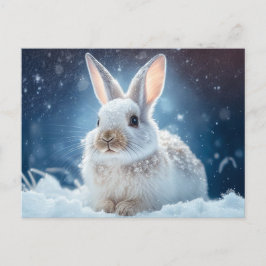 Briefkaart Snow Bunny