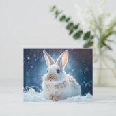 Briefkaart Snow Bunny (Staand voorkant)