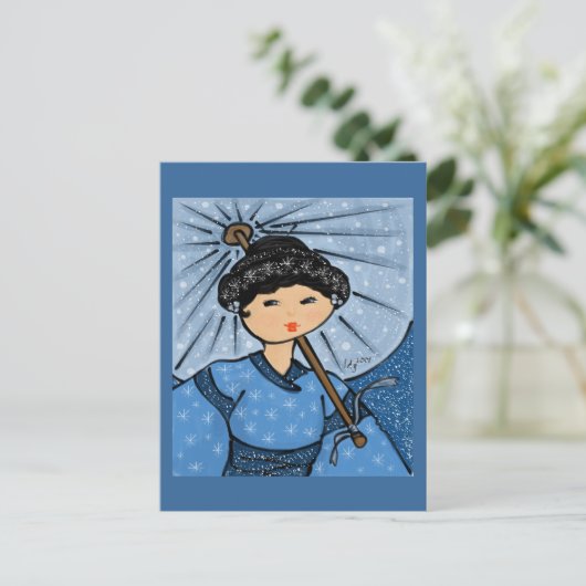 Briefkaart Snow Princess (Staand voorkant)