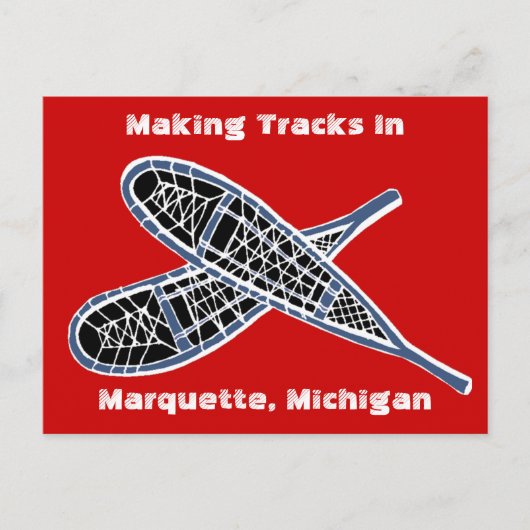 Briefkaart ~ Snowschoenen Sneeuwschoen maken (Voorkant)