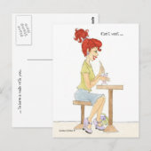Briefkaart Soda Girl (Voorkant / Achterkant)