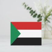 Briefkaart Soedan-vlag (Staand voorkant)