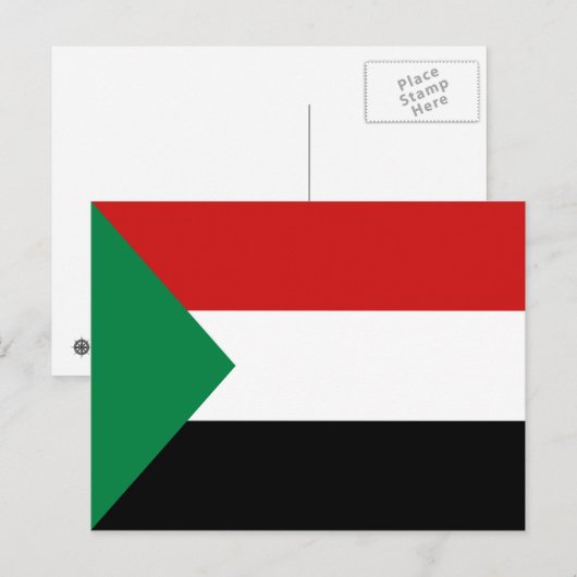 Briefkaart Soedan-vlag (Voorkant / Achterkant)