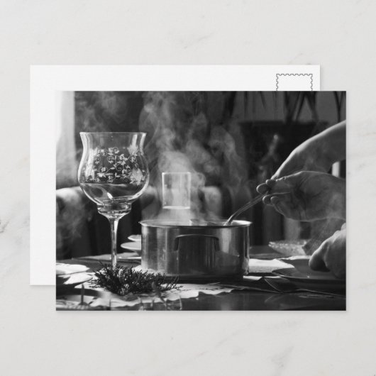 Briefkaart "Soep voor Kerst" (Voorkant / Achterkant)