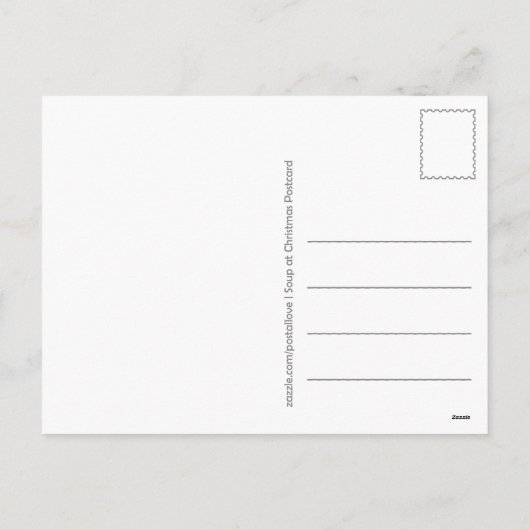 Briefkaart "Soep voor Kerst" (Achterkant)
