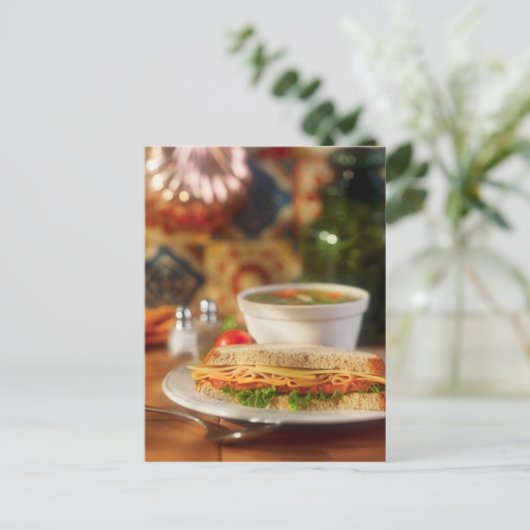 BRIEFKAART SOUP EN SANDWICH LUNCH (Staand voorkant)