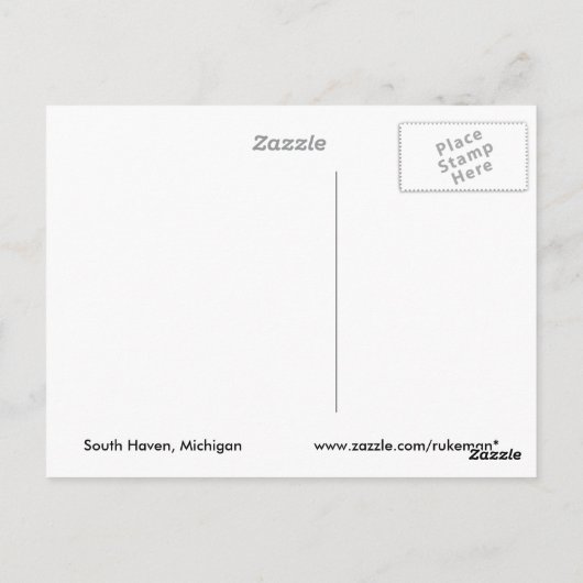 Briefkaart South Haven Pier (Achterkant)