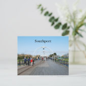Briefkaart Southport Pier (Staand voorkant)