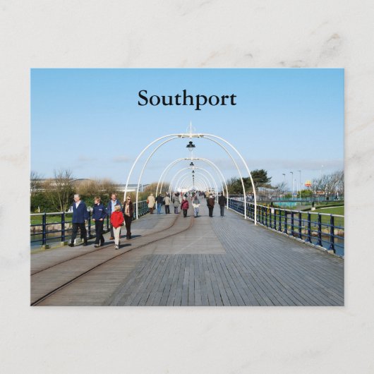 Briefkaart Southport Pier (Voorkant)